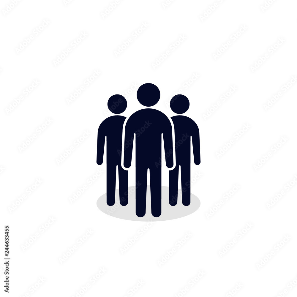People vector icon. Business team simple silhouette illustration People vector icon. Business team simple silhouette illustration