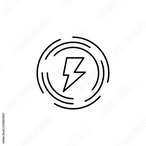 electricity, electric field icon. Element of electricity for mobile concept and web apps illustration