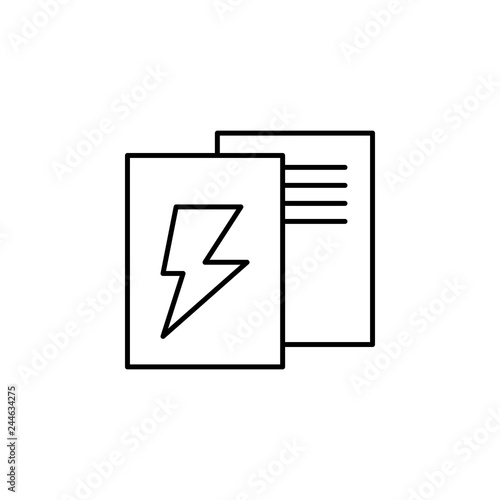 electricity, bill icon. Element of electricity for mobile concept and web apps illustration © Jamila