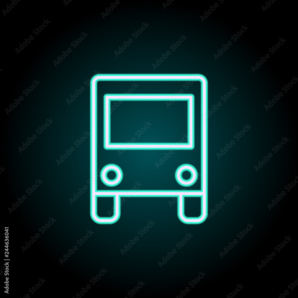 bus icon. Elements of Navigation in neon style icons. Simple icon for websites, web design, mobile app, info graphics bus icon. Elements of Navigation in neon style icons. Simple icon for websites, web design, mobile app, info graphics