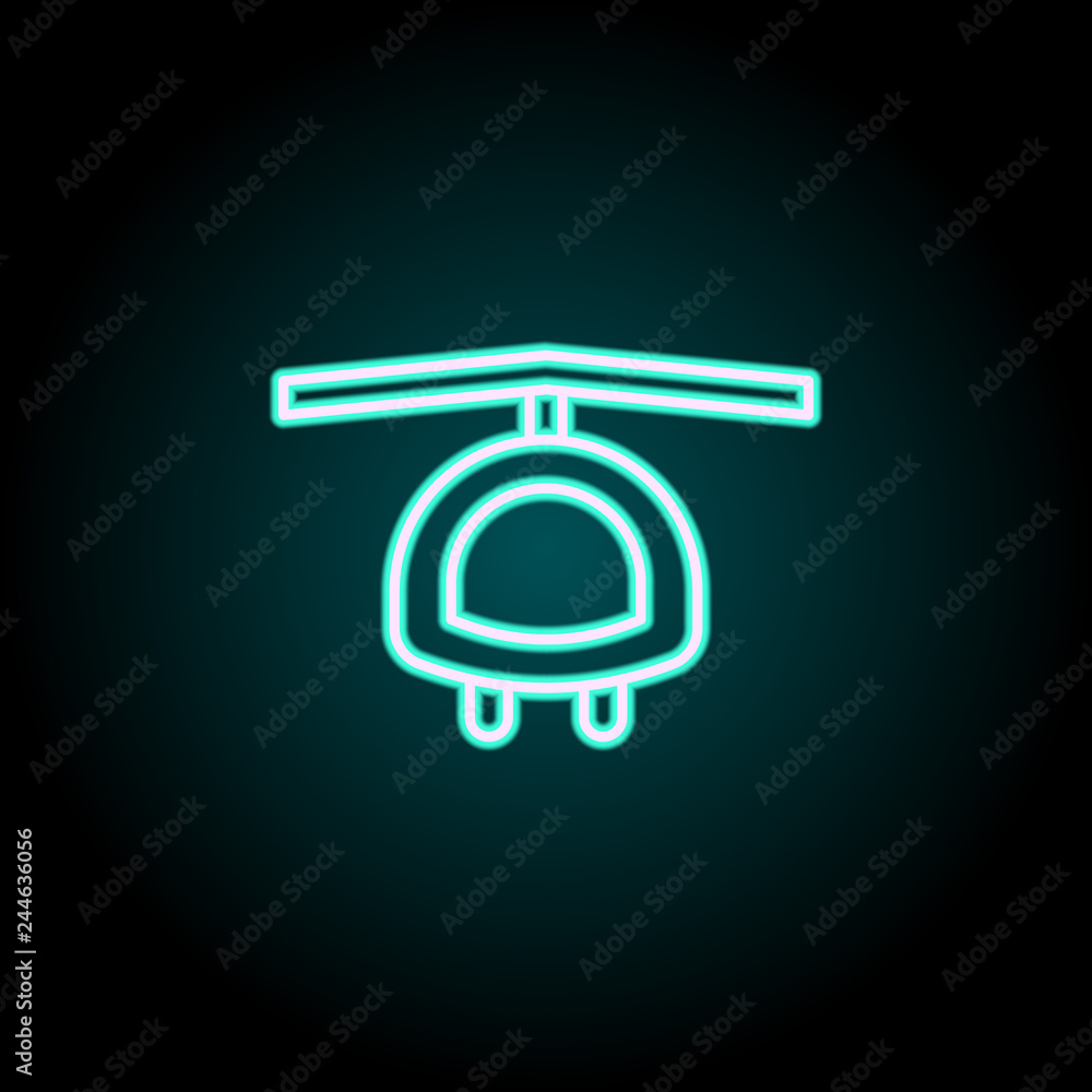helicopter icon. Elements of Navigation in neon style icons. Simple icon for websites, web design, mobile app, info graphics helicopter icon. Elements of Navigation in neon style icons. Simple icon for websites, web design, mobile app, info graphics