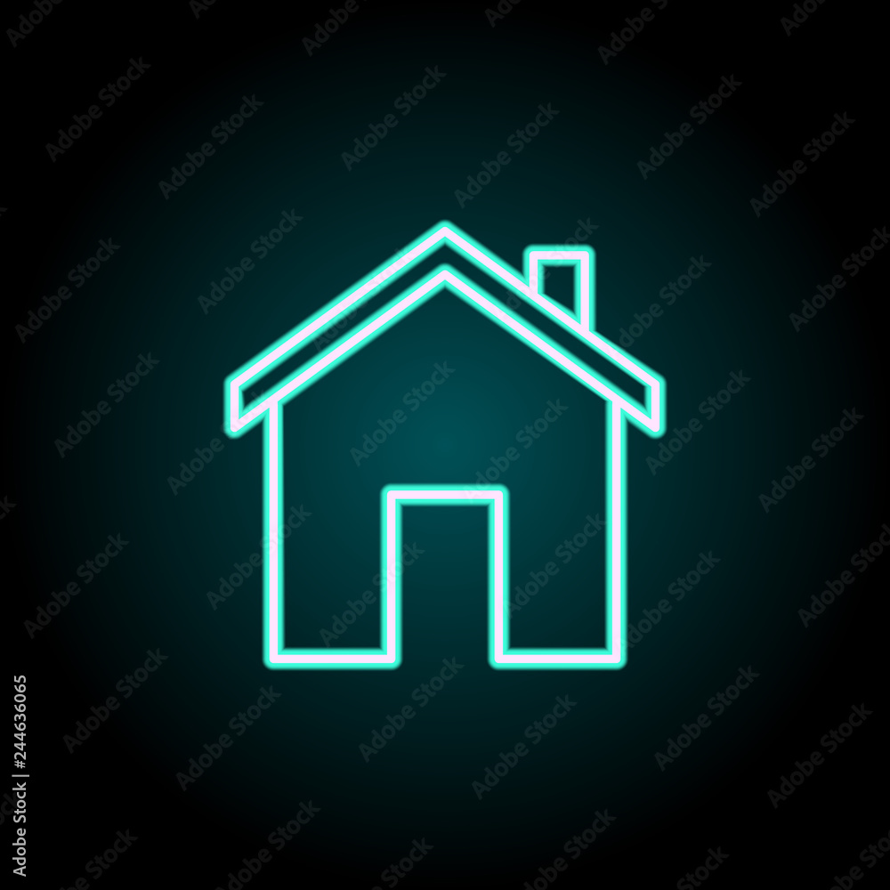house icon. Elements of Navigation in neon style icons. Simple icon for websites, web design, mobile app, info graphics house icon. Elements of Navigation in neon style icons. Simple icon for websites, web design, mobile app, info graphics