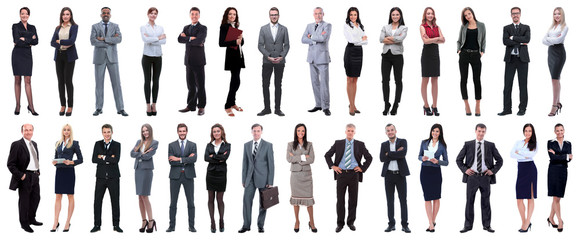 successful business people isolated on white background