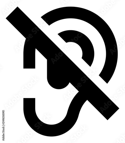 Hearing Loss Quiet Vector Icon.eps