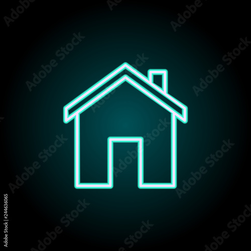 house icon. Elements of Navigation in neon style icons. Simple icon for websites, web design, mobile app, info graphics