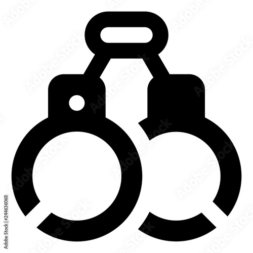 Police Handcuffs Vector Icon.eps