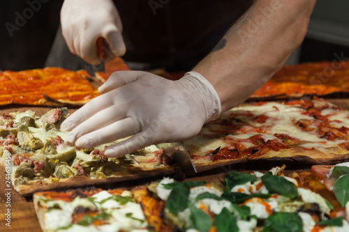 Fresh Pizza, Roman Bakery, Italy