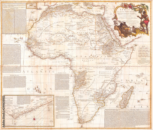 1787  Boulton  Sayer Wall Map of Africa