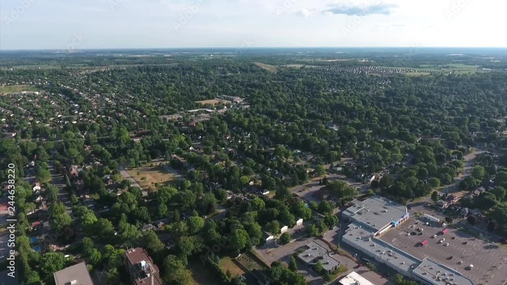 Aerial Over A City Forest On Bright Sunny Day Aerial Over A City Forest On Bright Sunny Day