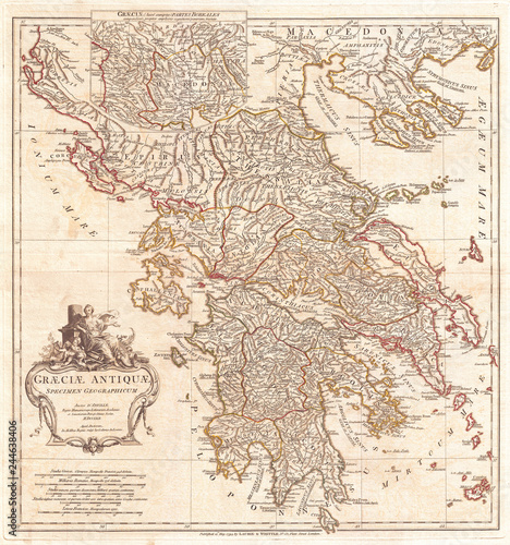 1794, Anville Map of Ancient Greece