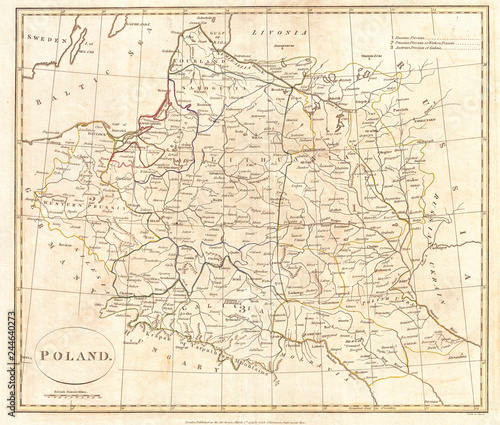 1799  Clement Cruttwell Map of Poland and Lithuania