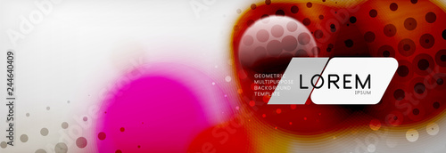 Background abstract - blurred dotted color circle shape, techno bubbles