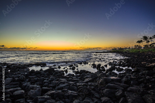 Sunset, Poipu Beach, Kauai, Hawaii