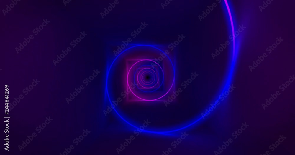 Glowing spiral in the tube, looping animation Glowing spiral in the tube, looping animation