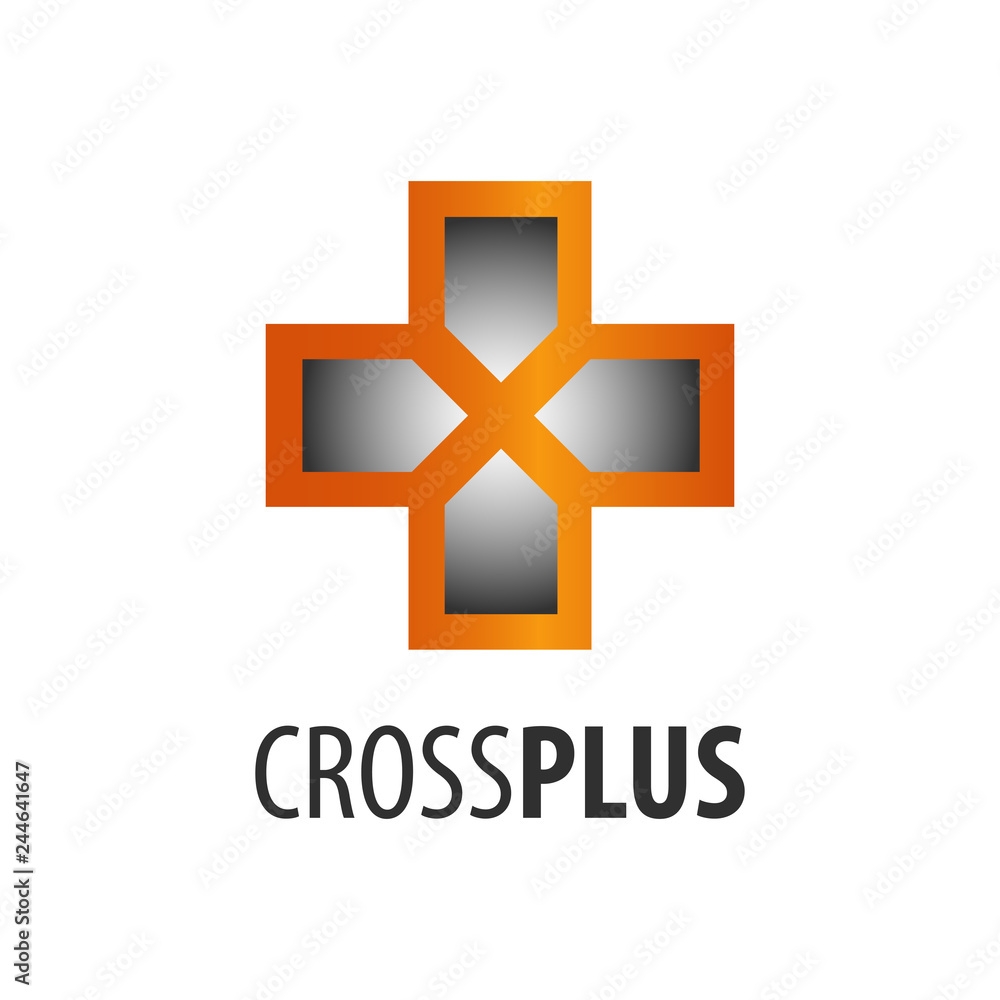 Cross plus logo concept design. Symbol graphic template element vector Cross plus logo concept design. Symbol graphic template element vector