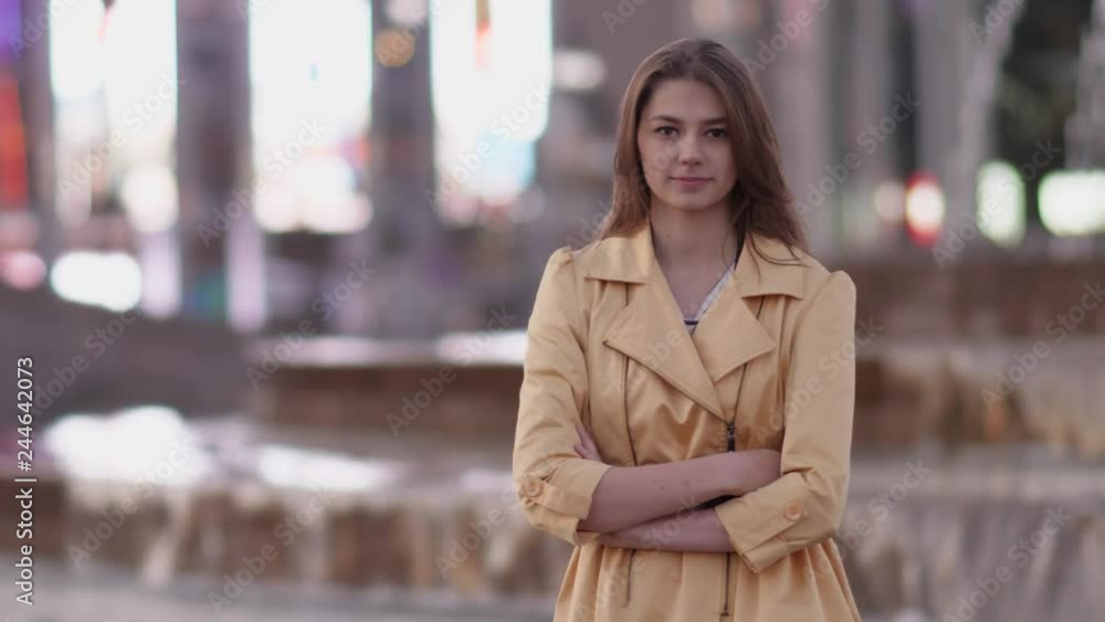 Young Funny Elegant Woman Posing In The City Young Funny Elegant Woman Posing In The City