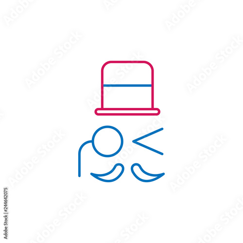 Job resume, sir 2 colored line icon. Simple colored element icon. Job resume, sir outline symbol design icon from job resume set