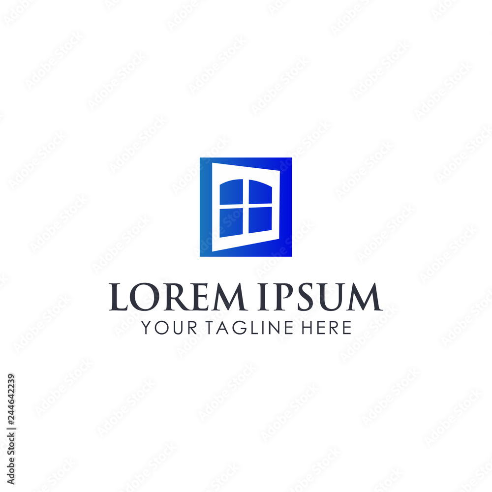 furniture windows business company vector illustration furniture windows business company vector illustration