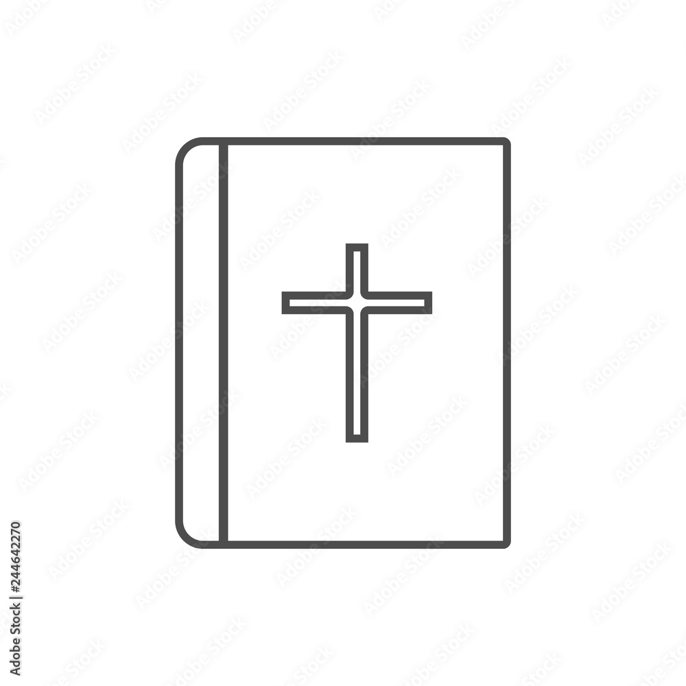 Bible icon. Element of cyber security for mobile concept and web apps icon. Thin line icon for website design and development, app development