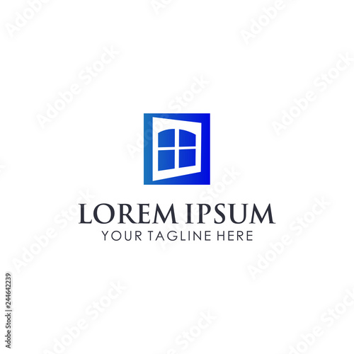 furniture windows business company vector illustration