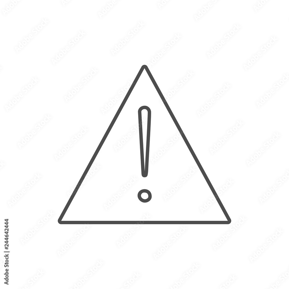 exclamation mark icon. Element of cyber security for mobile concept and web apps icon. Thin line icon for website design and development, app development exclamation mark icon. Element of cyber security for mobile concept and web apps icon. Thin line icon for website design and development, app development