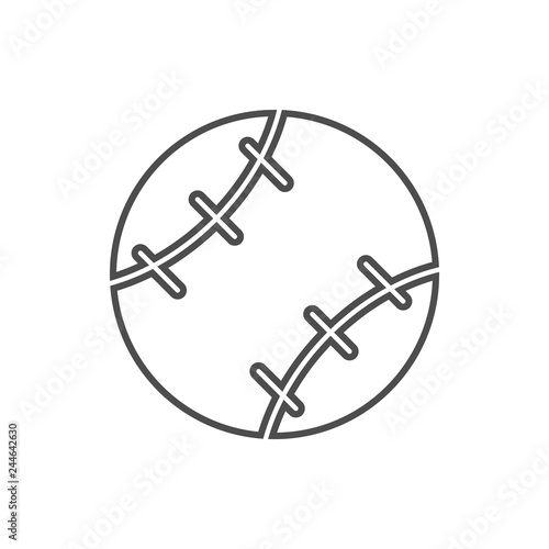 baseball icon. Element of cyber security for mobile concept and web apps icon. Thin line icon for website design and development, app development