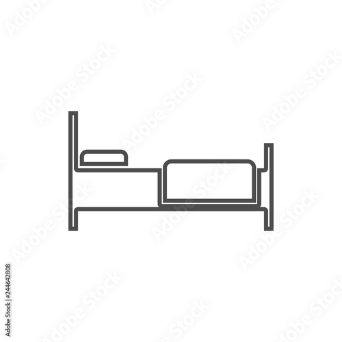 bed icon. Element of cyber security for mobile concept and web apps icon. Thin line icon for website design and development, app development