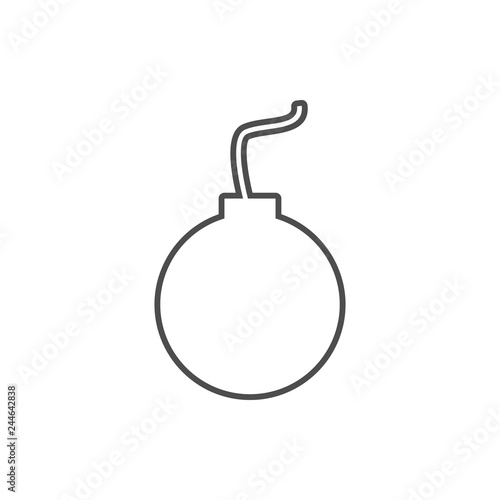bomb icon. Element of cyber security for mobile concept and web apps icon. Thin line icon for website design and development, app development