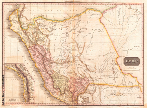 1818  Pinkerton Map of Peru  John Pinkerton  1758     1826  Scottish antiquarian  cartographer  UK