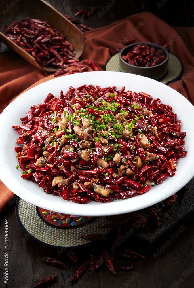 Delicious Chinese cuisine, spicy chicken Delicious Chinese cuisine, spicy chicken