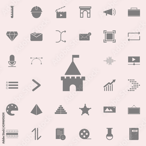 Flag castle icon. web icons universal set for web and mobile