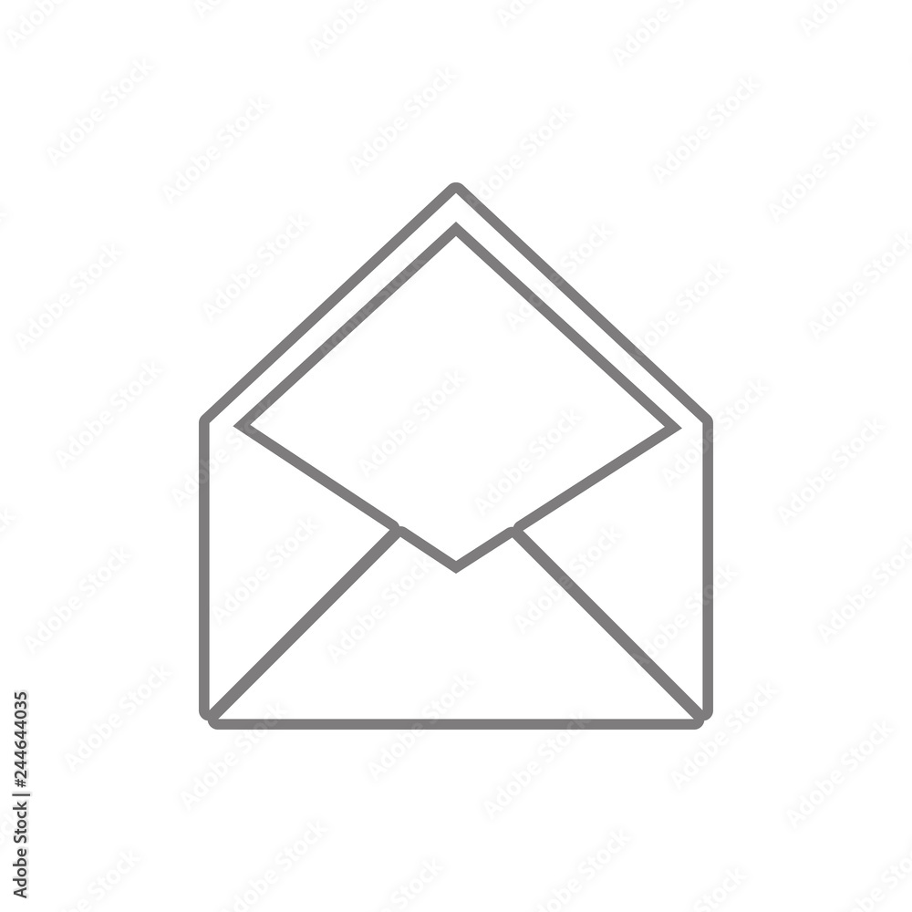 Open envelope icon. Element of cyber security for mobile concept and web apps icon. Thin line icon for website design and development, app development Open envelope icon. Element of cyber security for mobile concept and web apps icon. Thin line icon for website design and development, app development