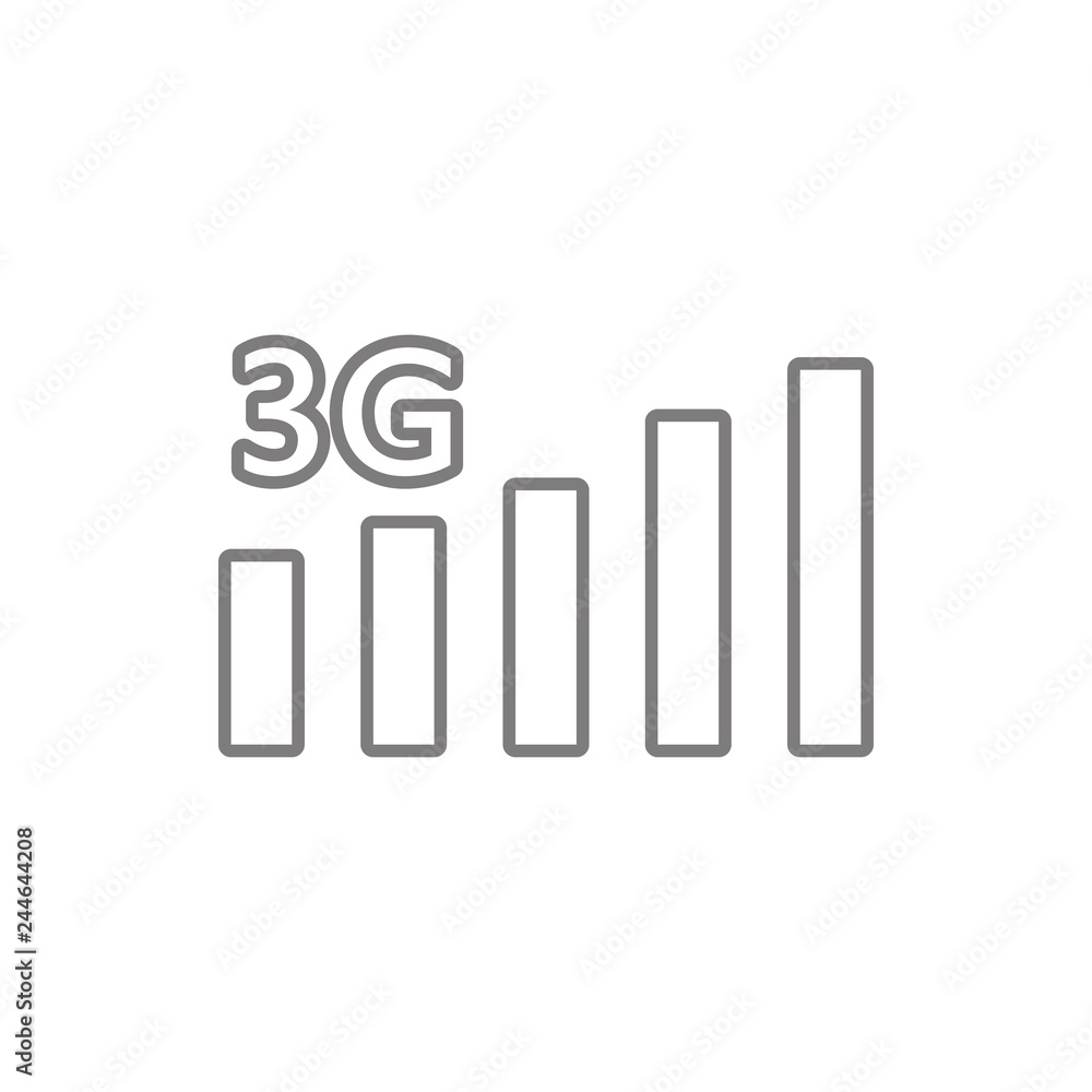3G icon. Element of cyber security for mobile concept and web apps icon. Thin line icon for website design and development, app development 3G icon. Element of cyber security for mobile concept and web apps icon. Thin line icon for website design and development, app development