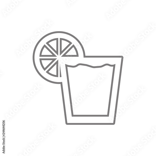 gin and tonic icon. Element of cyber security for mobile concept and web apps icon. Thin line icon for website design and development, app development