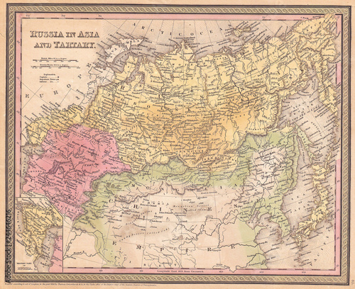 1853  Mitchell Map of Russia in Asia and Tartary