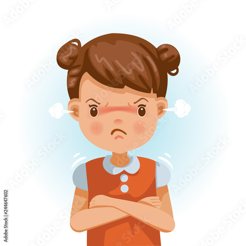 Foto Angry little girl