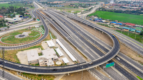 construction of a new ring road interchange and motorway expressway bypass for cars transportation  connecting the city in Thailand © SHUTTER DIN