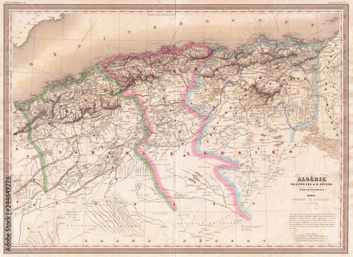1857, Dufour Map of Algeria