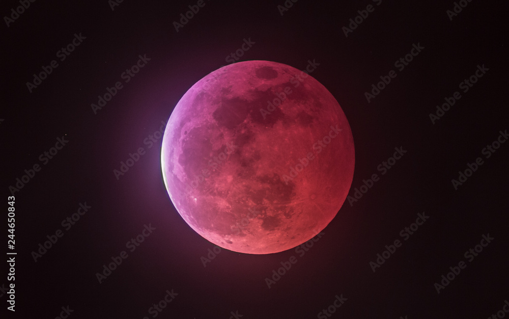 Fototapeta premium Lunar eclipse Jan 20 2019