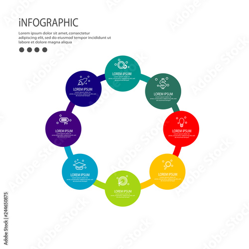 Circular arrows for infographics. Chart, graph, diagram vector template