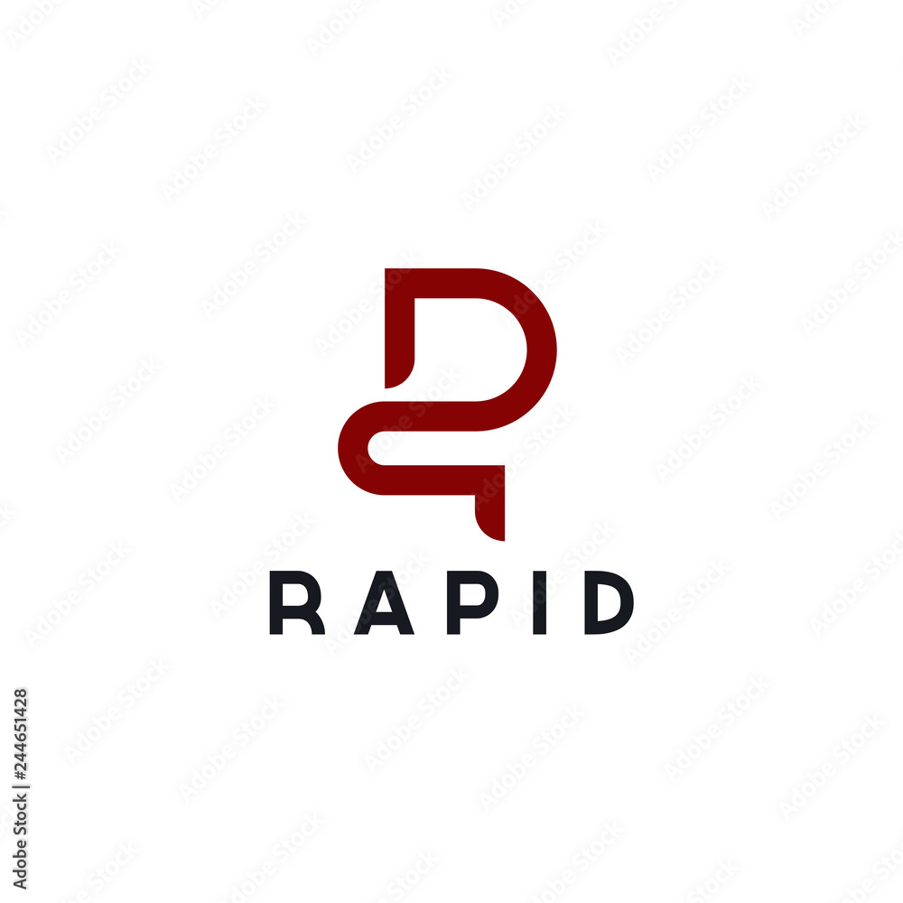 Obraz premium Unique Minimal Style initial R based logo design inspiration