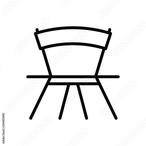 Black line icon for finish 