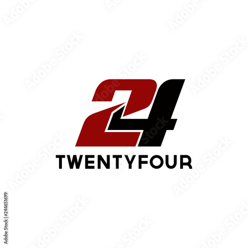 24 number template logo design inspiration