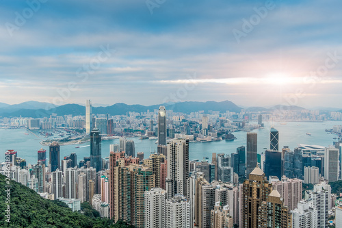 Hong Kong cityscape skyline   View from Victoria Peak   Hong Kong