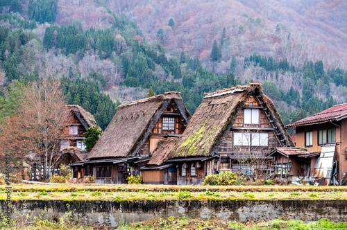 Gassho-zukuri house in Shirakawa go ,unesco world heritage in Gifu , Japan