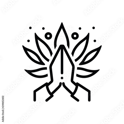 Black line icon for aura 