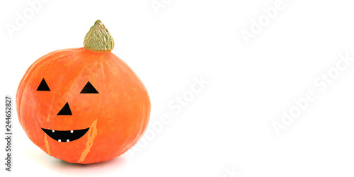 Halloween Pumpkin isolated on white background.