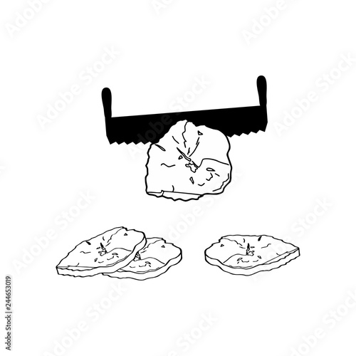 The saw icon. Saw symbol. Flat Vector illustration
