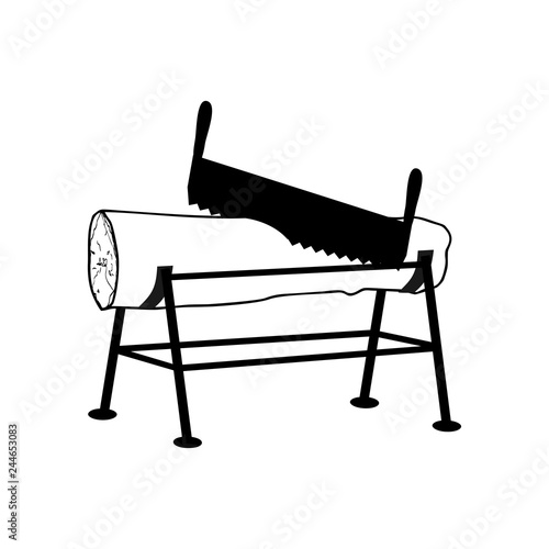 The saw icon. Saw symbol. Flat Vector illustration