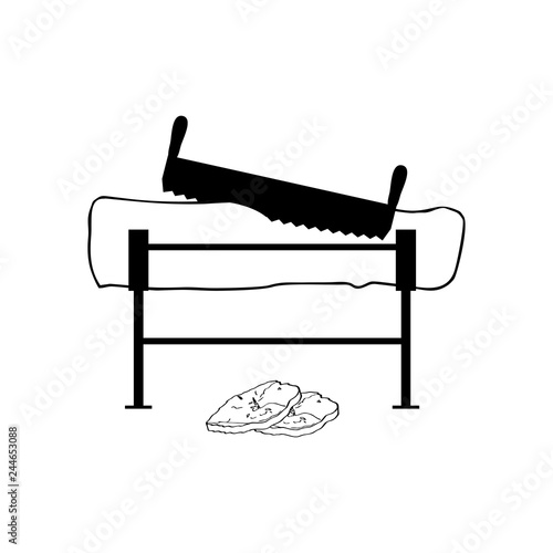 The saw icon. Saw symbol. Flat Vector illustration